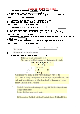 Bài tập thi Violympic môn Toán lớp 2 vòng 18 - Năm học 2013-2014
